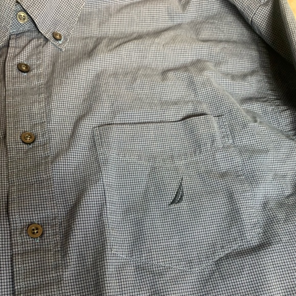 Nautica Blue Long Sleeve XXL Button Down Shirt - Picture 5 of 11